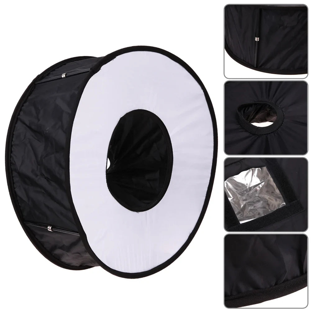 Ring Softbox SpeedLite Softbox Flash Light 45cm Foldable Diffuser Ring Speedlight Soft box