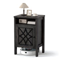 Robot Vacuum Storage Cabinet with Door and Open Shelf for Living Room Bedroom