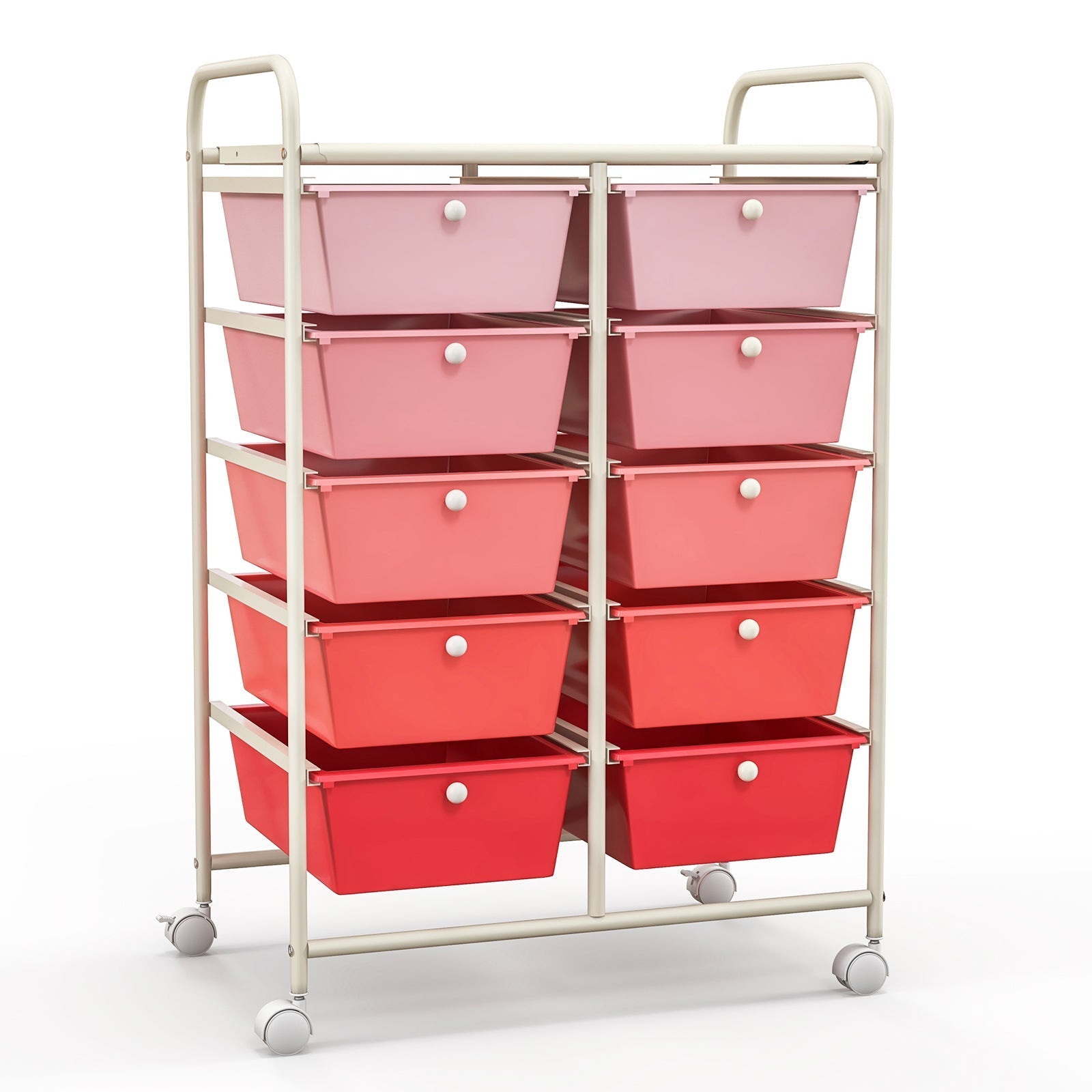 10-Drawer Rolling Storage Cart