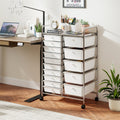 Rolling Storage Cart 15-Drawer Trolley with Chrome Plated Metal Frame