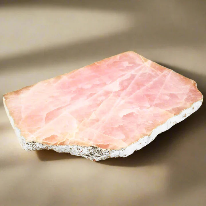 Rose Quartz Board Silver Edge