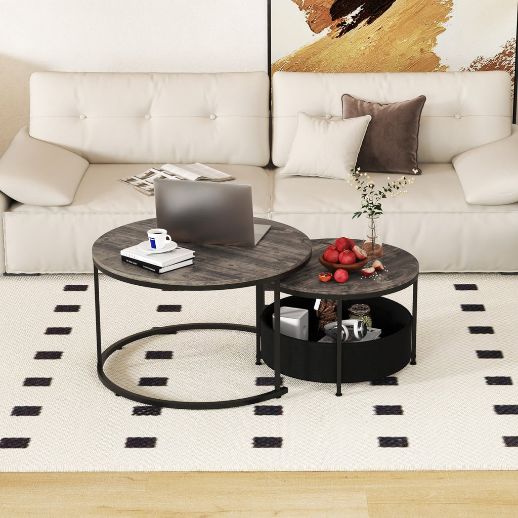 Round Coffee Table Set of 2