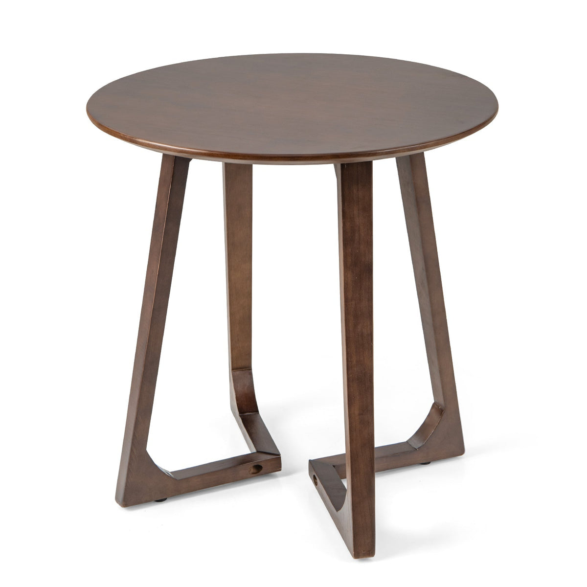 24 Inch Round End Table with Adjustable Foot Pads Natural