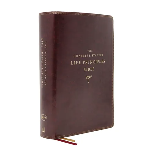 Nkjv, Charles F. Stanley Life Principles Bible, 2nd Edition, Leathersoft, Burgundy, Comfort Print: Growing in Knowledge and Understanding of God Throu - Imitation Leather