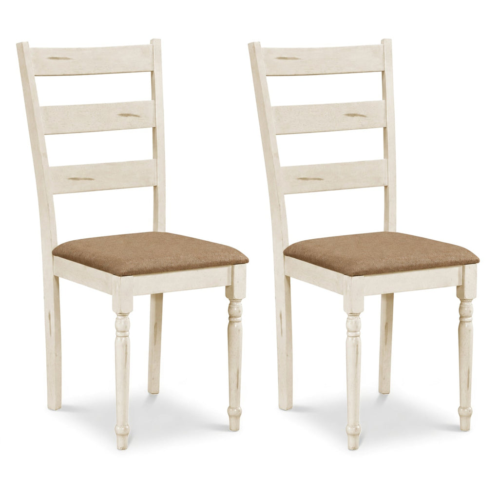 Dining Chairs Set of 2 with Padded Linen Seat