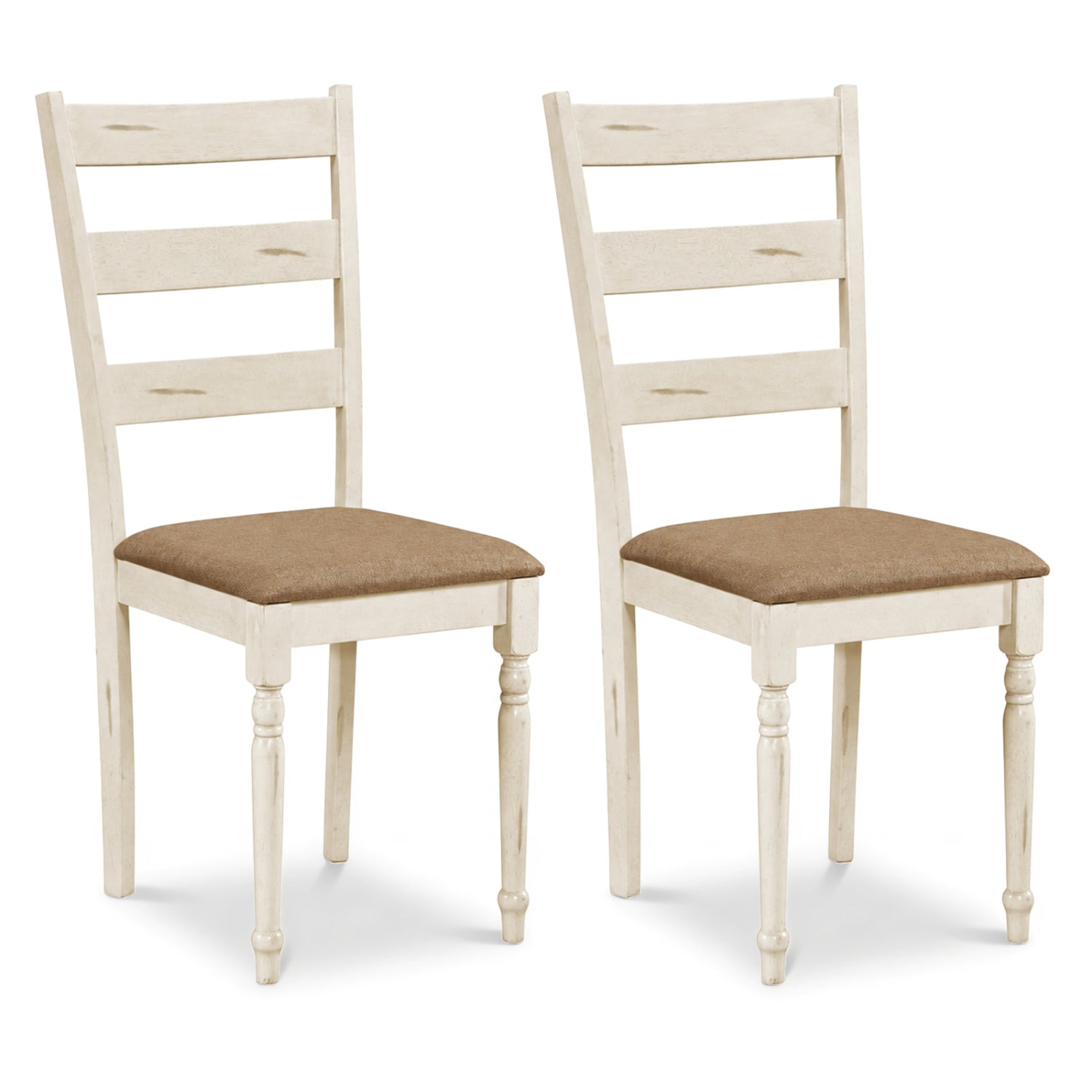 Dining Chairs Set of 2 with Padded Linen Seat