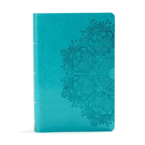 KJV Large Print Personal Size Reference Bible, Teal Leathertouch Indexed - Imitation Leather