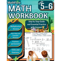 MathFlare - Math Workbook 5th and 6th Grade: Math Workbook Grade 5-6: Multiplication and Division, Fractions, Decimals, Place Value, Expanded Notation - Paperback