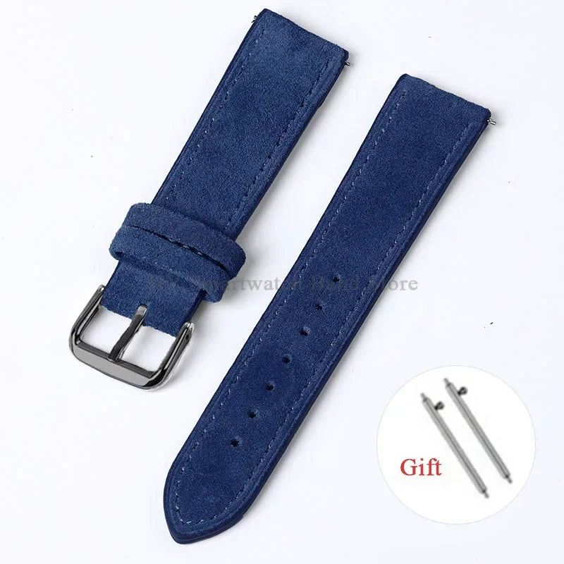 Garmin 18/20/22mm Quick Release Vintage Suede Leather Band
