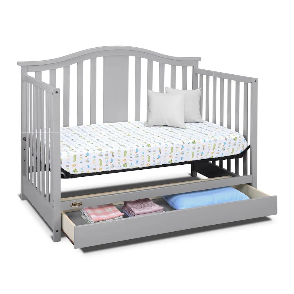 Graco Solano 4-In-1 Convertible Crib With Drawer For Nursery