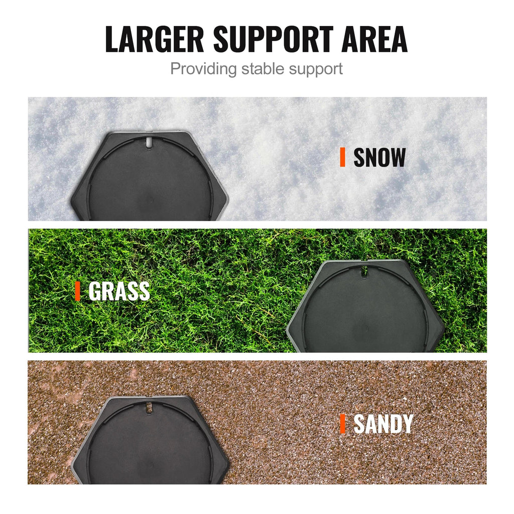 SucceBuy RV Leveling Pads Round Landing Feet Jack Stabilizers Rubber