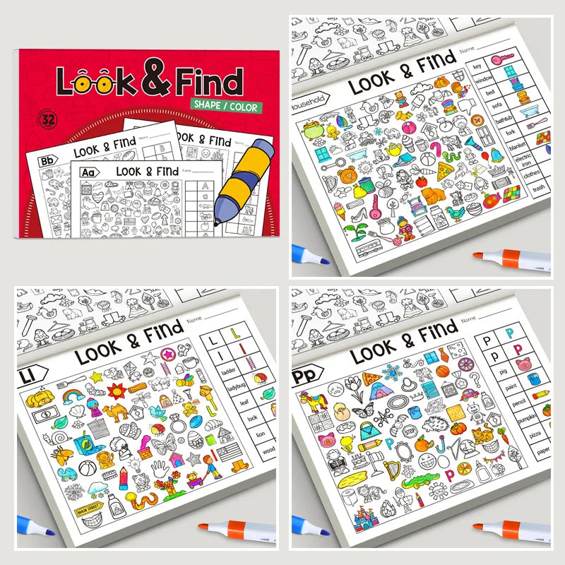 Children's Hidden Object Coloring Book | Find Items Activity Book for Kids
