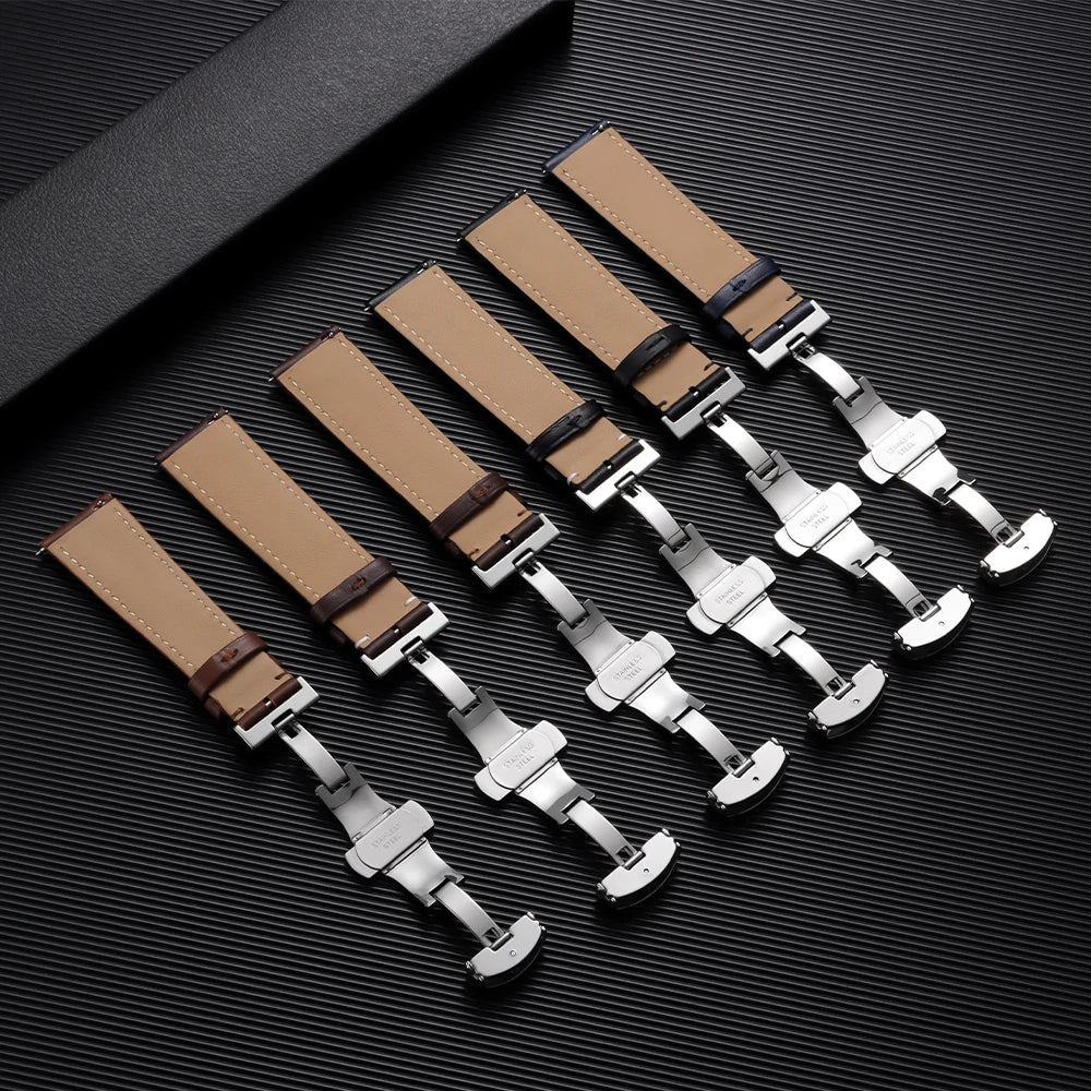 Polar Vantage, Grit X & Ignite Leather Band with Butterfly Clasp