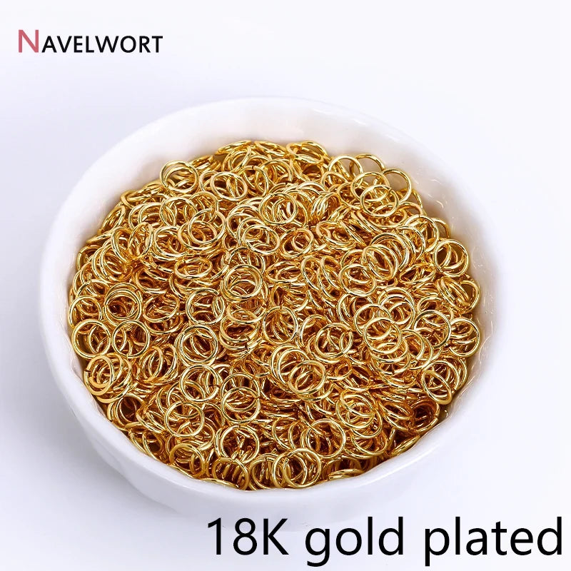 18K Gold Plated Split Rings for Jewelry Making | DIY Connector Rings