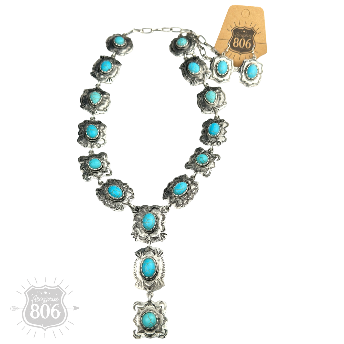 Concho Y necklace set