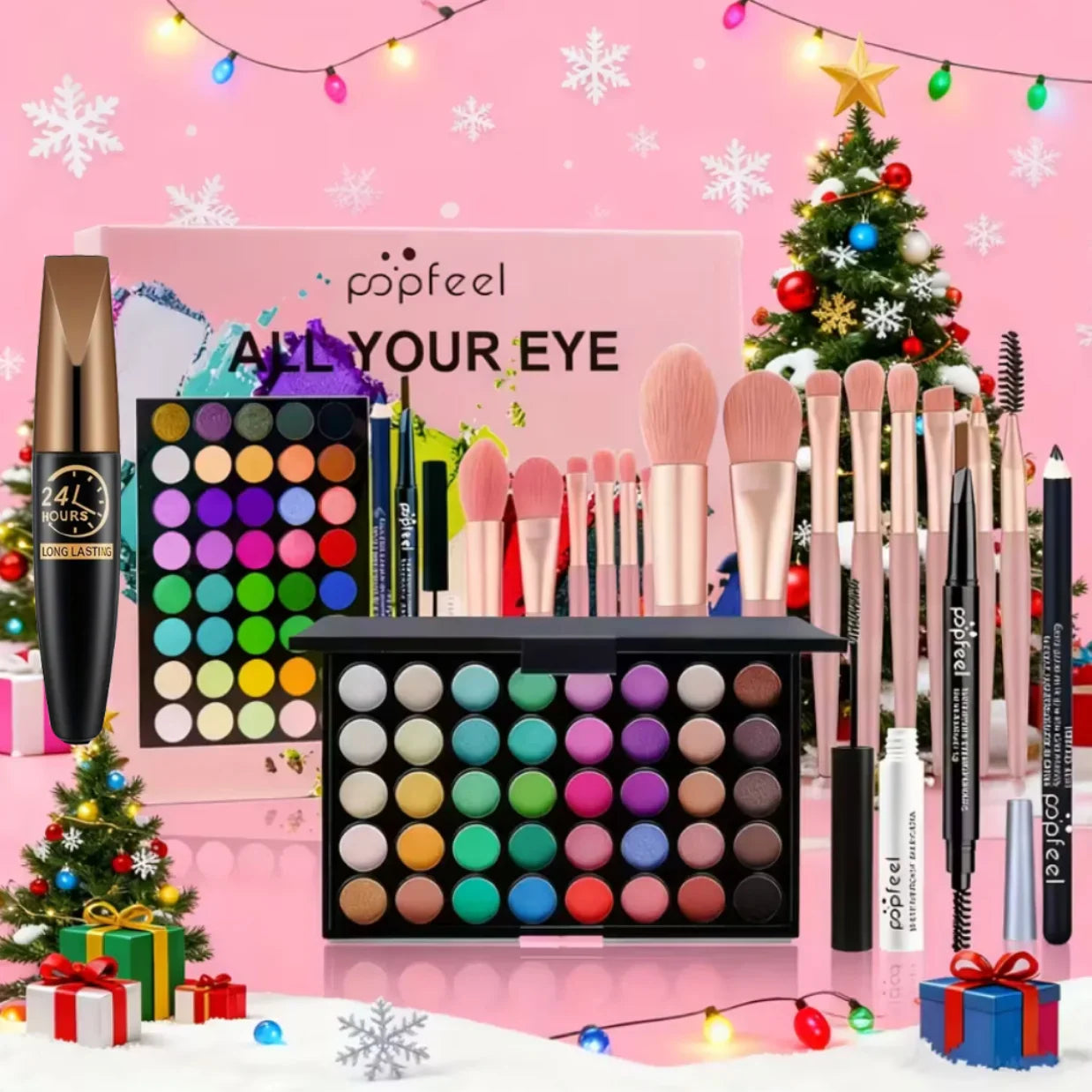 POPFEEL All In One Full Face Makeup Kit With Mascara And Eyeshadow Palette