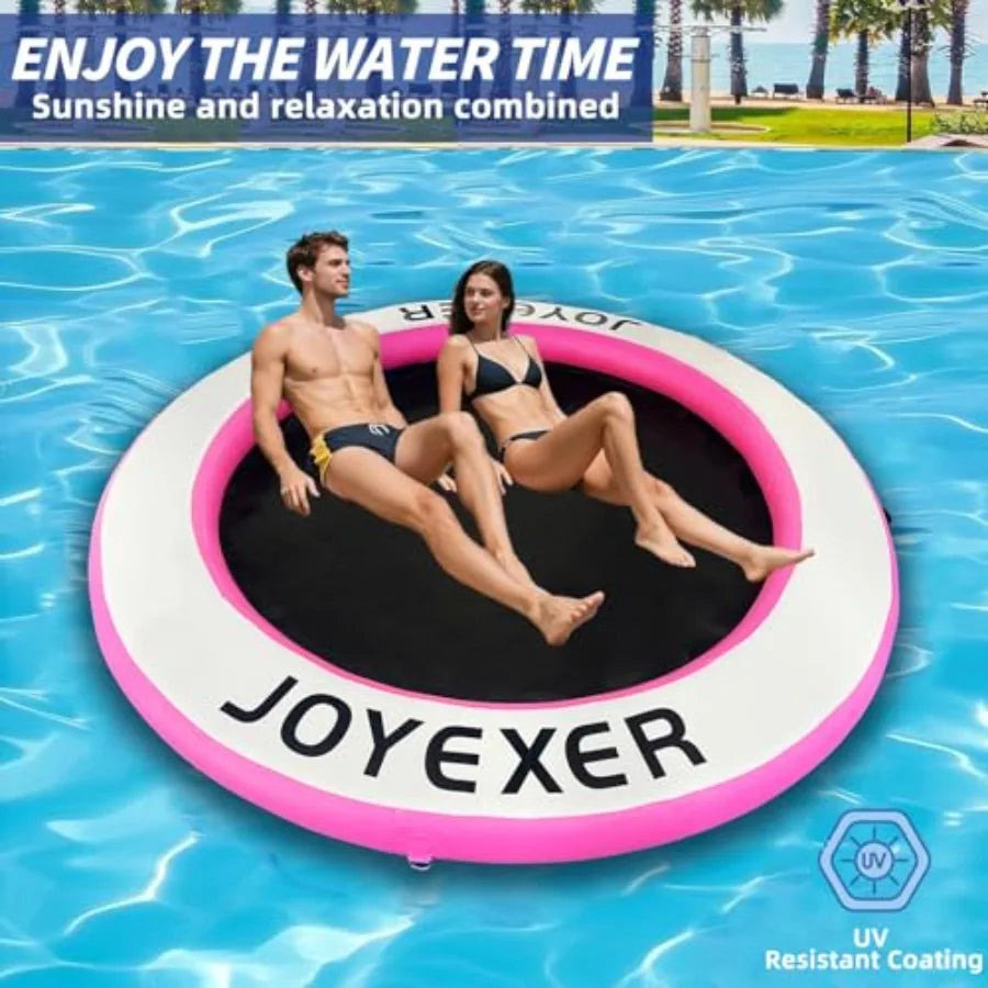 Round Inflatable Water Hammock For Adults Floating Dock Platform