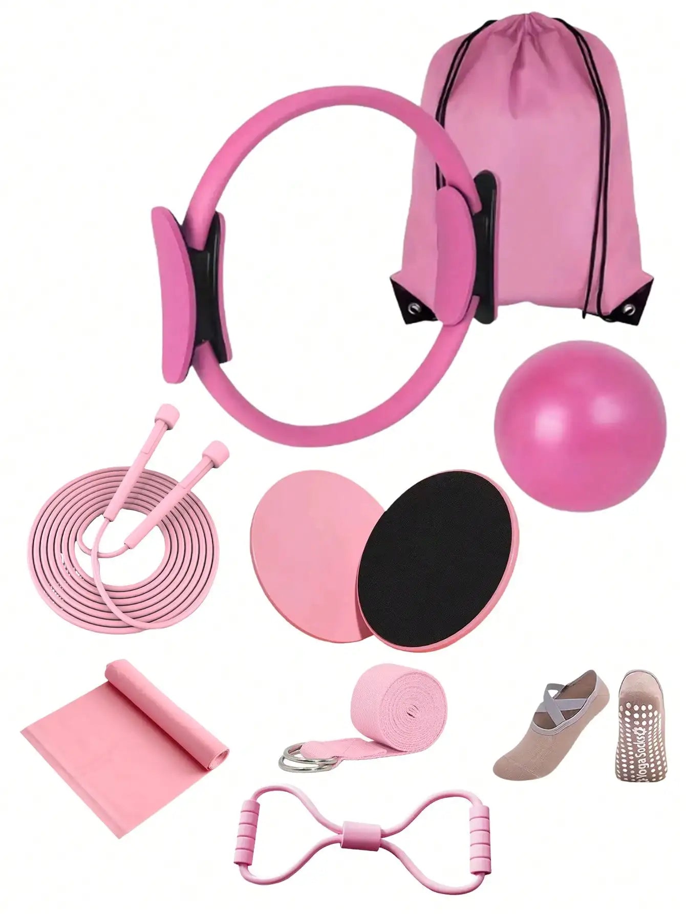 Pilates Yoga Fitness Set For Home Gym Equipment And Workouts