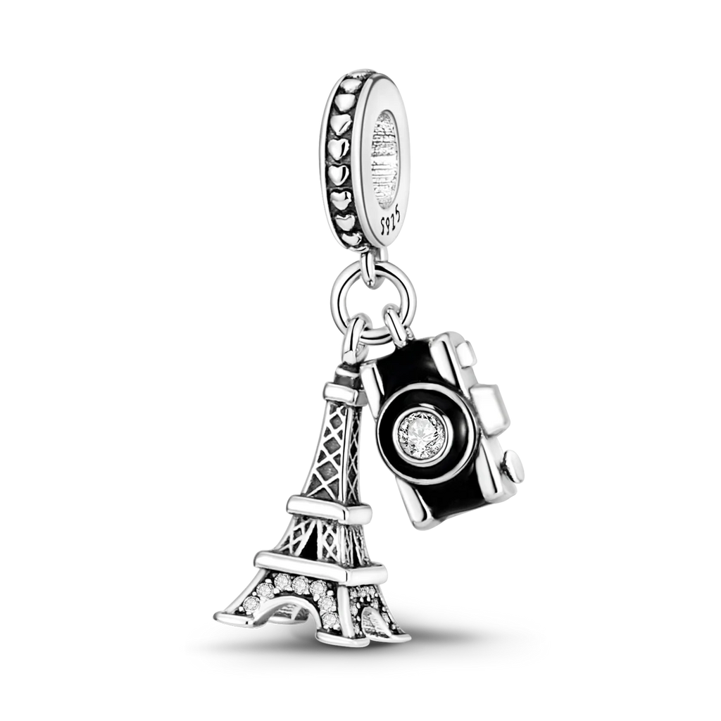Charms Bead 925 Sterling Silver Pink Butterfly Luminous Firefly Dangle