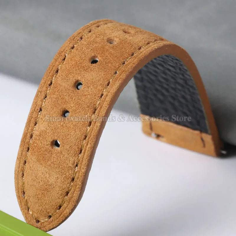 Garmin 18/20/22mm Quick Release Vintage Suede Leather Band