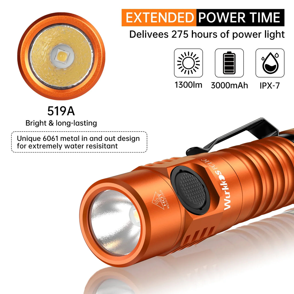 Wurkkos FC11C Flashlight Mountaineering Edition USB Type C Charging