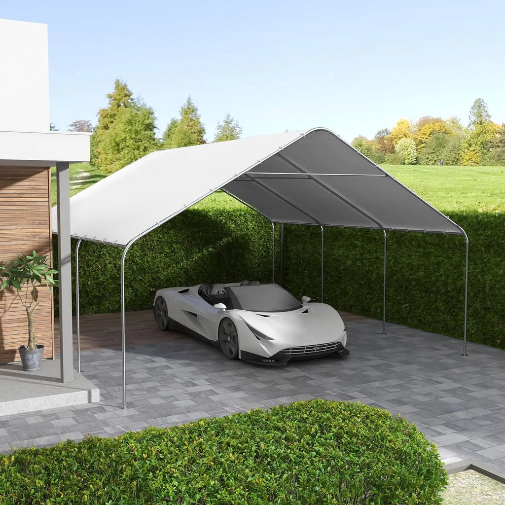 Heavy Duty Carport Canopy Portable Garage With Galvanized Steel Frame