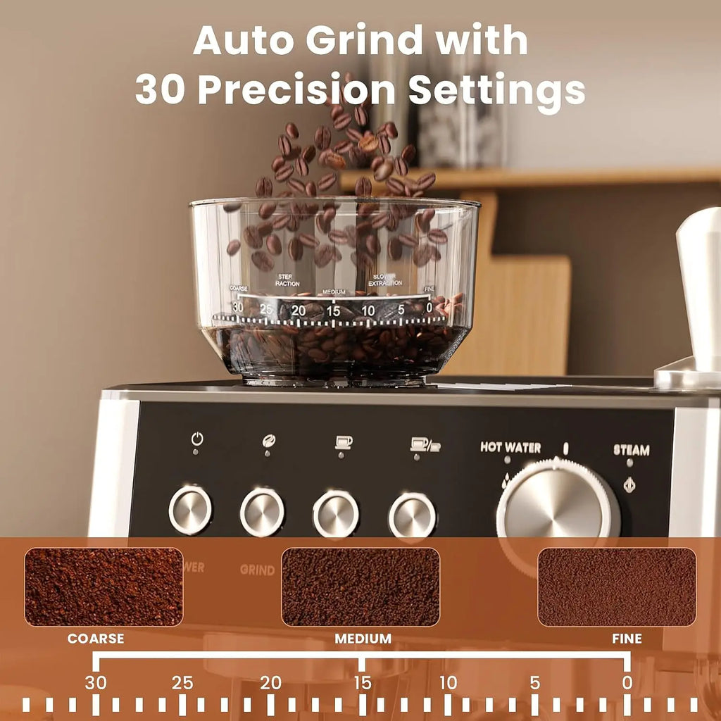 Espresso Machine 20 Bar With Grinder And Milk Frother