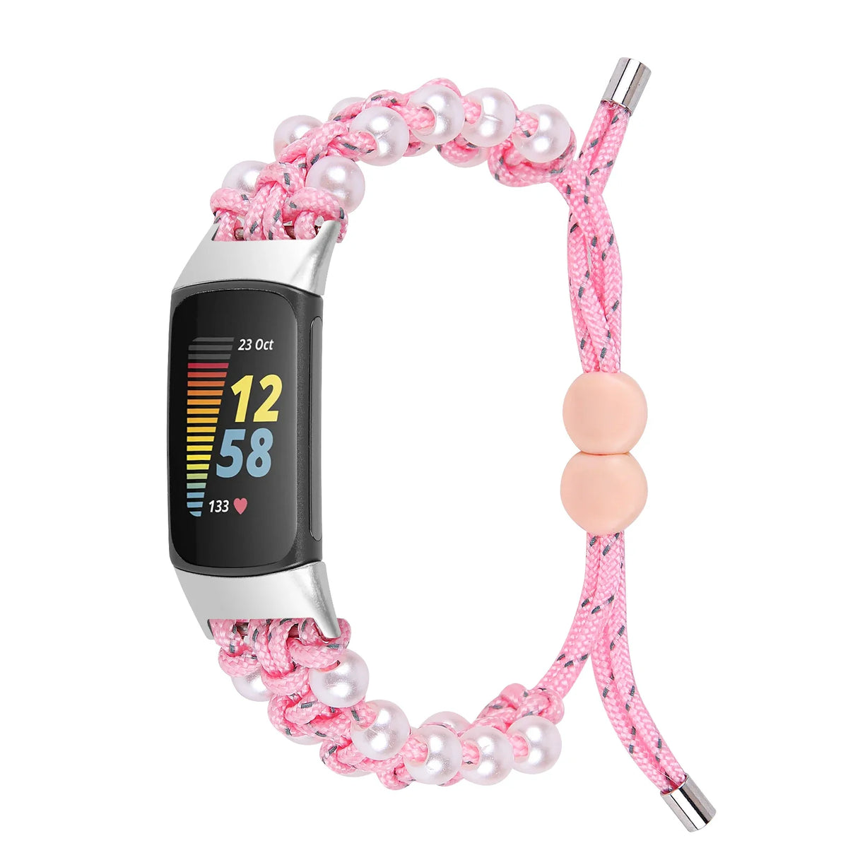 Fitbit Charge 2 / 3 / 4 / 5 / 6 Pearl-Style Braided Rope Band