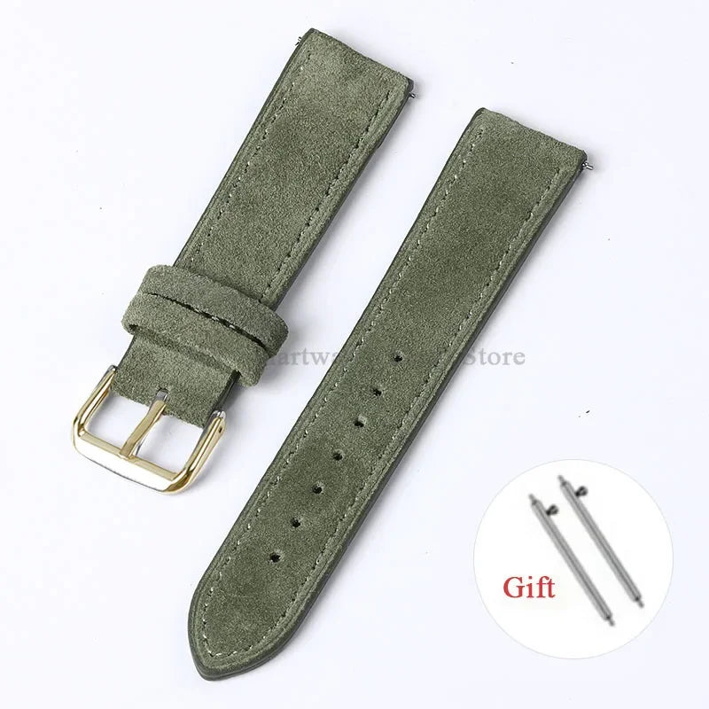 Garmin 18/20/22mm Quick Release Vintage Suede Leather Band