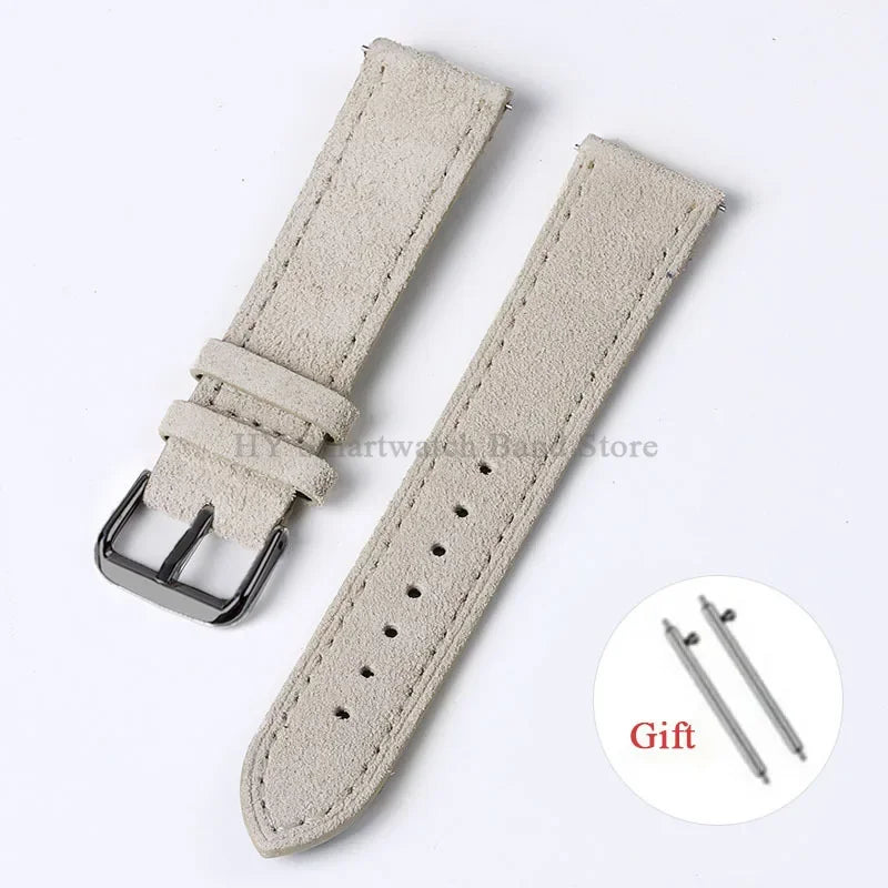 Garmin 18/20/22mm Quick Release Vintage Suede Leather Band