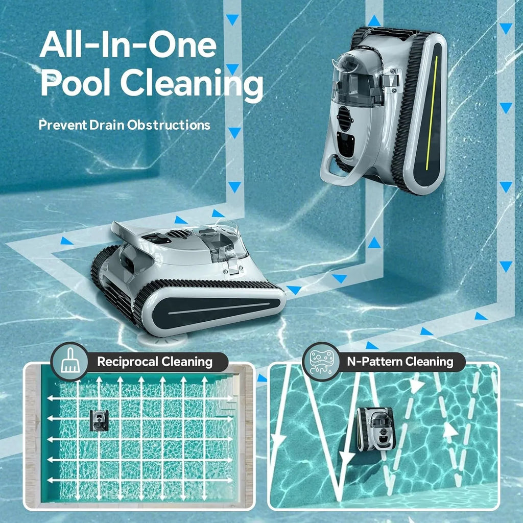 Smart Navigation Pool Cleaner Wall and Waterline Cleaning Vacuum APP Control