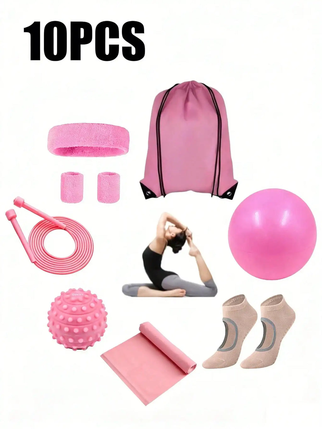 Pilates Yoga Fitness Set For Home Gym Equipment And Workouts