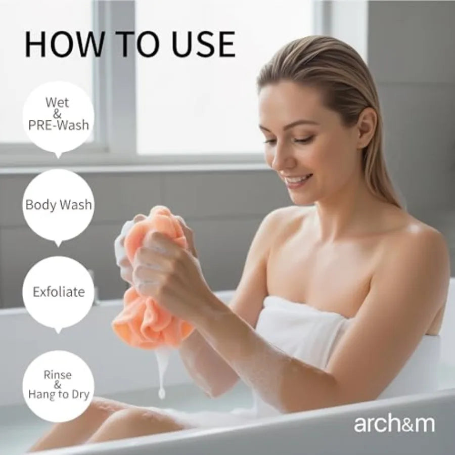 Exfoliating Washcloth And Body Scrubber 3 Pack Japanese Washcloth