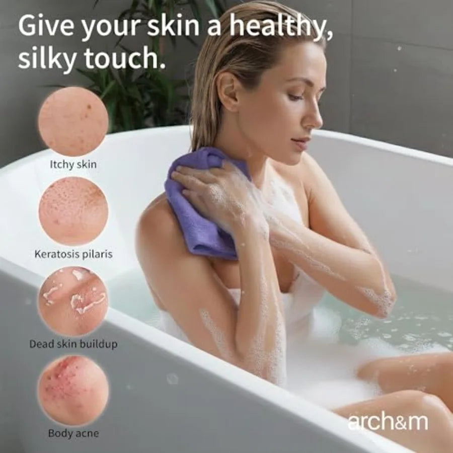 Exfoliating Washcloth And Body Scrubber 3 Pack Japanese Washcloth