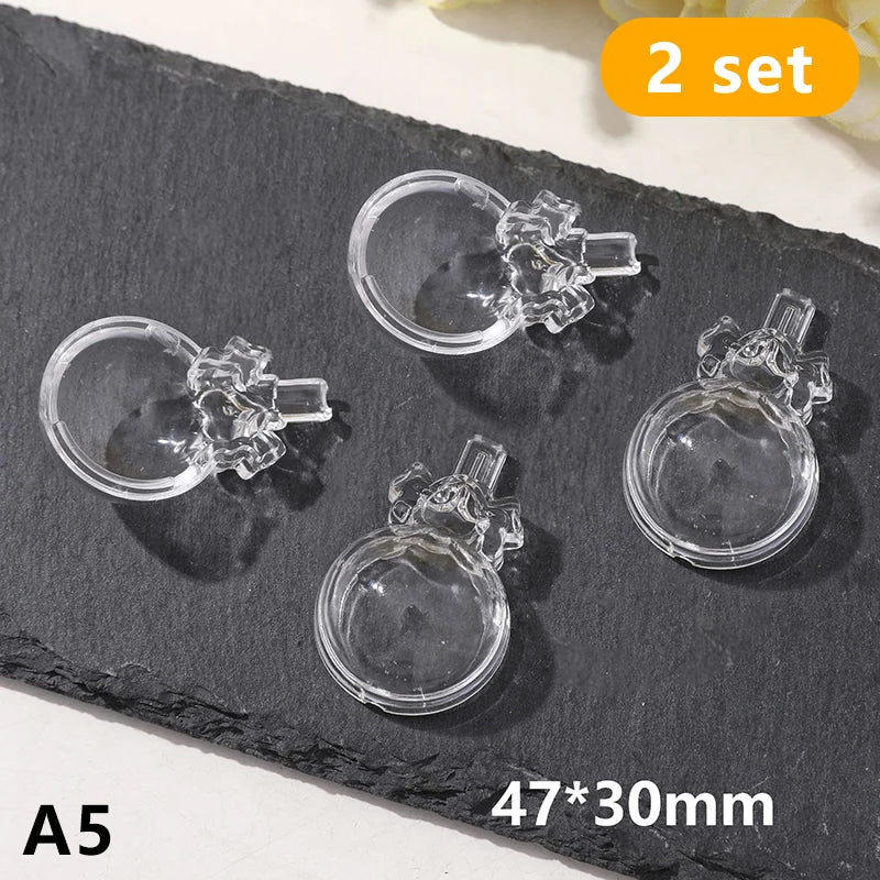 Pet Hair Keepsake Box | 2-Pack Transparent Dog Cat Fur Storage Container for DIY Memorial Decoration