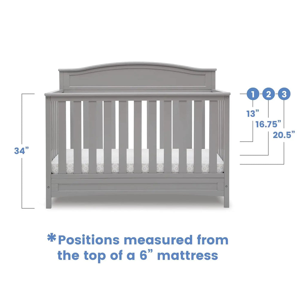 Emery 4-In-1 Convertible Baby Crib Pack Of 1 For Nursery