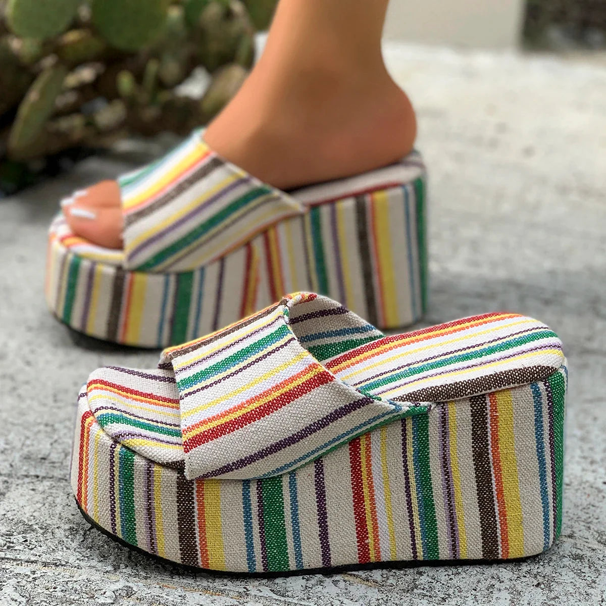 2025 New Summer Women Wedges Sandals Lady Fashion Open Toe Shoes Women Comfortable Platform High Heels Sandals zapatos de mujer