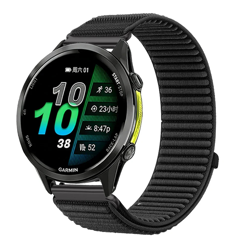 Garmin 18/20/22mm Quick Release Breathable Ribbed Nylon Loop Band