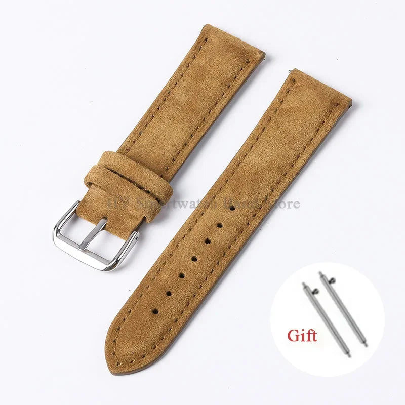 Garmin 18/20/22mm Quick Release Vintage Suede Leather Band