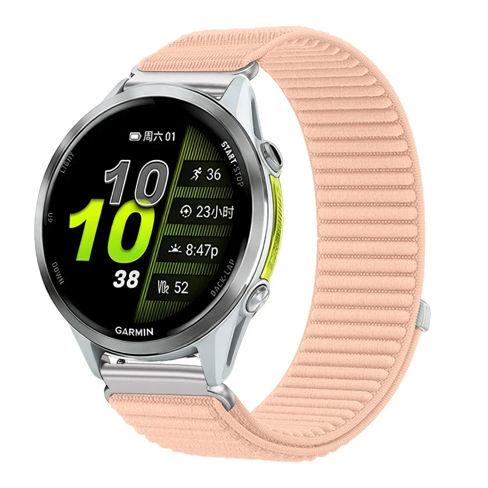 Garmin 18/20/22mm Quick Release Breathable Ribbed Nylon Loop Band
