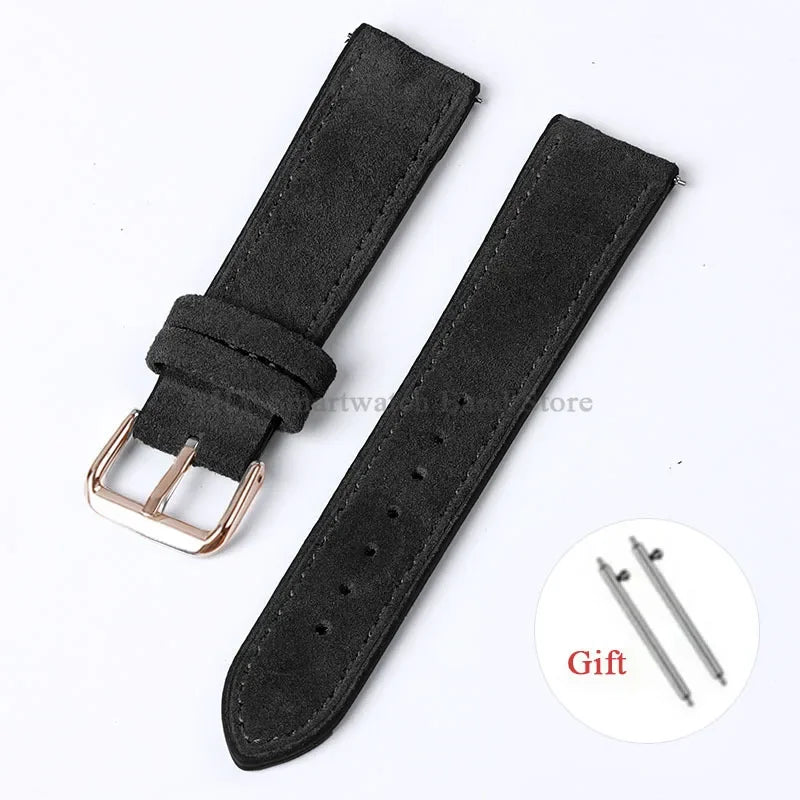 Garmin 18/20/22mm Quick Release Vintage Suede Leather Band