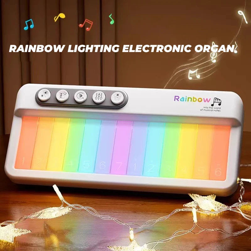 Children Touch Screen Electronic Piano Music Toy with Colour Light Touch Screen Musical Instrument Toys for Kids Education Gifts