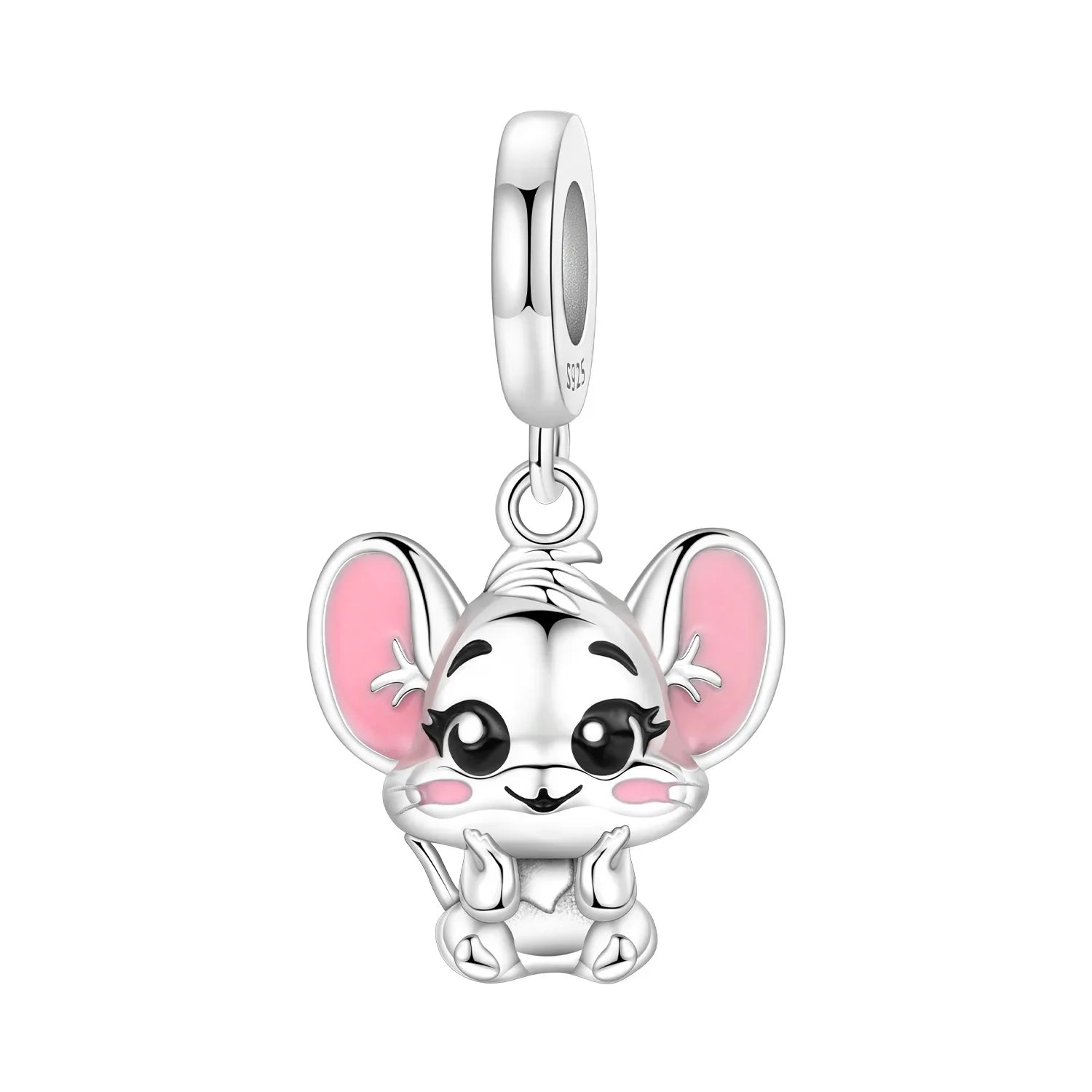 Hot Sale 925 Sterling Silver Dog Cat Cute Pet Animals Pendant Birthday Party Gift for Women Bangle Bracelet Necklace DIY Jewelry