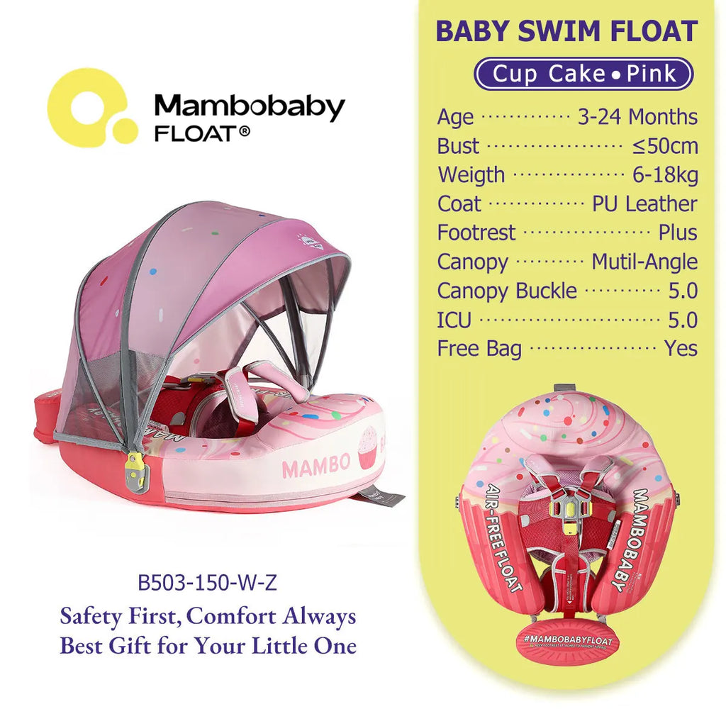 Mambobaby No Slip Safe Harness Baby Swim Float for Toddlers