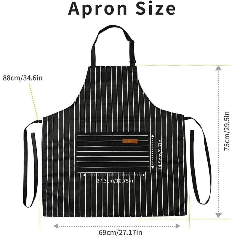 Zhejiang Craft of Weaving Adjustable Linen Kitchen Aprons, 2 Pack