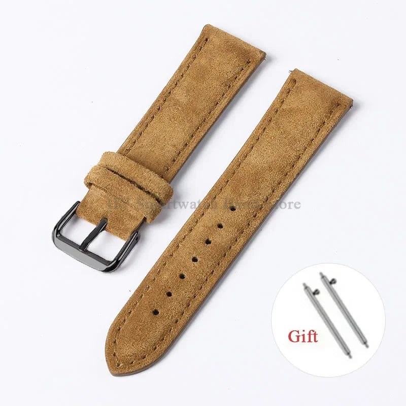 Garmin 18/20/22mm Quick Release Vintage Suede Leather Band