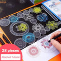 22pcs Drawing Toys Set | Geometric Ruler Mathematical Roulette Drawing Tools for Kids