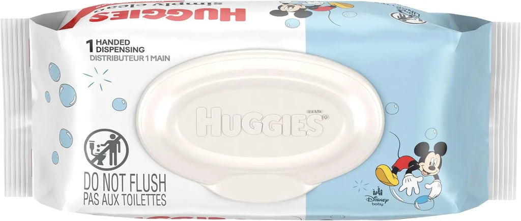 Gentle Unscented Baby Diaper Wipes, 64 Count Flip-Top Pack, Hypoallergenic and Soft for Sensitive Skin