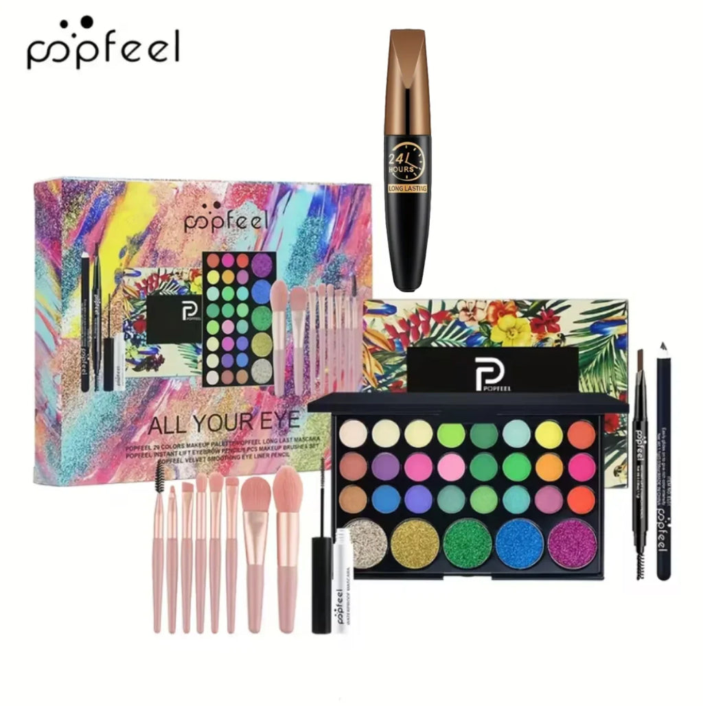 POPFEEL All In One Full Face Makeup Kit With Mascara And Eyeshadow Palette