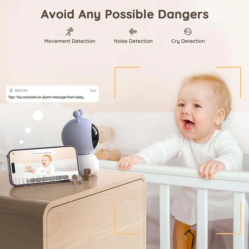 BOIFUN WiFi Baby Monitor With Night Vision And Two-Way Talk